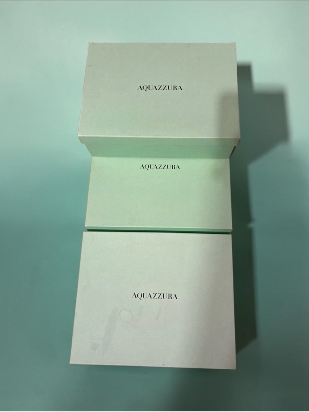 Aquazzura Mint Green Shoe Boxes - Set of 3